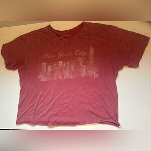 American Eagle Outfitters Maroon Graphic Tee